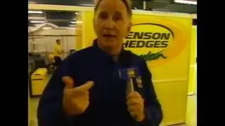 John Watson crashes the Jordan F1 garage 2000