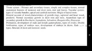 RPSC ACF & Forest Range Officer Grade - 1 ( Forest Department) Exam Syllabus - Botany