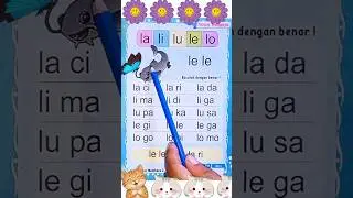 Belajar membaca tanpa mengeja untuk anak PAUD SD dan TK, #shorts #belajarmembaca