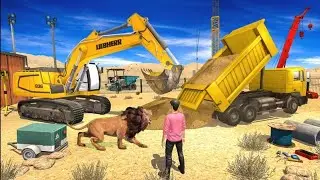 Truck Transport in Ice Road Construction Simulator #toys #jcb #gaming #cartoon #truck #jcbvideo