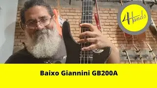 BAIXO GIANNINI GB200A BK 4 CORDAS BLACK
