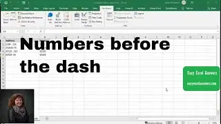 Work with the numbers before the dash in Excel