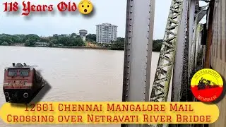 One of oldest Rail Bridge in South India || Crossing over Netravati bridge || 12601 Mangalore Mail