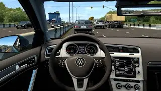 Volkswagen Golf GTI - City Car Driving [Steering Wheel Game Play]