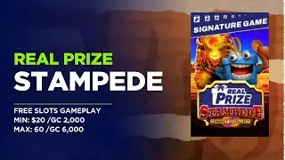 Real Prize Stampede Free Slots Game Play | #socialcasino #freeslots