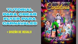 Crea Flyers para CARNAVALES con Photoshop + DISEÑO DE REGALO