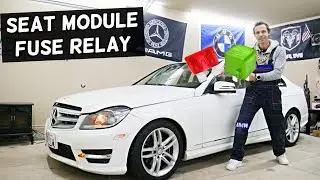 MERCEDES W204 Driver Passenger Front Seat Module Fuse Relay Location Replacement C250 C300 C180 C200