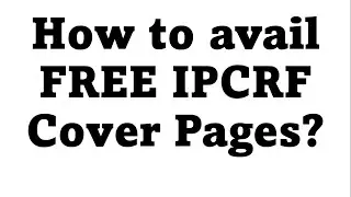FREE IPCRF Cover Pages