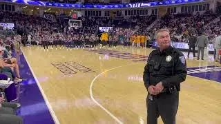 Dancing Security Guard At High Point Homecoming Basketball Game