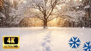 Relaxing Winter Music ❄️ 2 Hours of Uninterrupted Snowfall & Calm Piano (Relax your mind and focus)