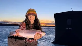 This Alberta Lake Never Disappoints | Ice Fishing For BIG Rainbow Trout