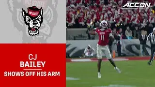 CJ Bailey Shows Off His Arm To Get NC State In Scoring Range