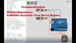 Wokwi Arduino Mini Project: Arduino based Joystick Control of Two Servo Motors