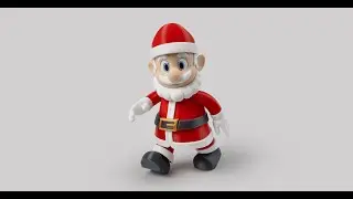 Santa Claus for 3D printing - Foldable, Print-in-place, Christmas item