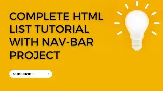 HTML List Tutorial  with Navigation Menu Project | HTML5 tutorial in hindi | urdu #html