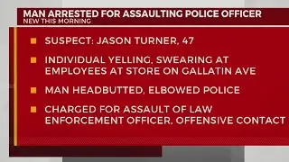 Man arrested for assaulting a police officer on Gallatin Ave.