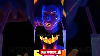 ASMR CYBERPUNK NEON FRIES! 🍟✨ EXTREME CRUNCH EATING SOUNDS