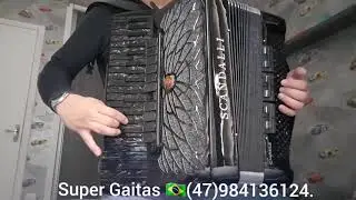 Acordeon Scandalli Super V 3l4 Duplo Cassoto Black Air Binci  Italy violin #supergaitas #scandalli