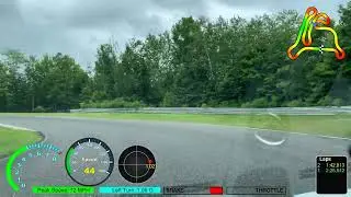 Porsche 718 Spyder does a 2:24 at Calabogie Motorsports Park with traffic