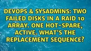 Two failed disks in a RAID 10 Array. One hot-spare, active. What's the replacement sequence?