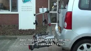 MovaNext fietsendrager / Instructie afstellen op een schuine trekhaak