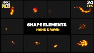 10-Piece Fire Elements Pack Stock Motion Graphics