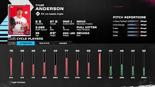 【MLBTheShow25Stats/メジャーリーグ選手能力】Angels 31 Tyler Anderson LAA タイラー・アンダーソン選手
