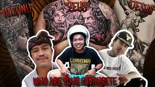 One Day in the @balitattooartgallery | Vishnu Zeus and Jesus Tattoo | Lolit Made