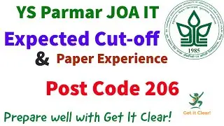 YSP JOA IT Paper Experience & Expected Cut off | Prediction for Typing Test | Post Code 206 Cut off