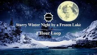 relaxnow | Starry Winter Night by a Frozen Lake | Relaxing Classical Piano Music 1 Hour Loop
