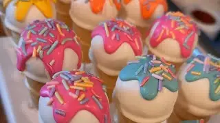 Summer Ice Cream Cone Cake Pops