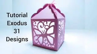 Butterflies  box svg template assembly video tutorial Cricut Silhouette Cameo Brother Scan Cut files