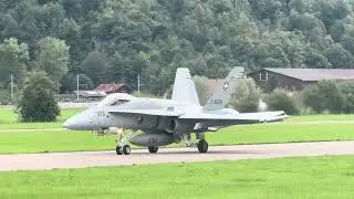  ✈️ planesspotting of F/A 18s at Meiringen military airbase compilation 