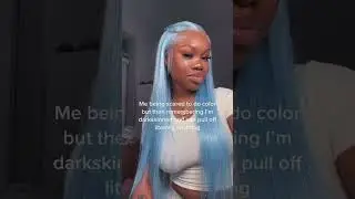 who said dark skin can't wear color hair! so pretty the blue💙 #shorts #simidolahair