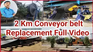 Pipe Conveyor Belt replacement full video #Beltjoint #Beltreplacement #Conveyorbelts