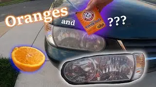 Can oranges and baking soda clean headlights???