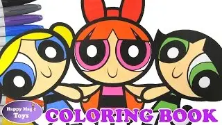 The Powerpuff Girls Holding Hands Coloring Book Buttercup Bubbles Blossom