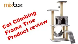 Mixbox Large Pet Cat Climbing Frame Tree Tower House Hammock Sisal Scratch Toy product review