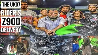 The UK 07 Rider&rsquo;s z900 delivery || His family reaction on our Helmet || Kawasaki Dehradun