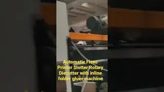 Automatic Flexo Printer Slotter Rotary Diecutter with inline folder gluer machine. 008613928859392