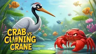 Clever Crab vs. Cunning Crane &ndash; Classic Panchatantra Story for Kids 🦀🪶