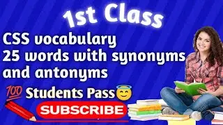 CSS vocabulary most important words 💯🖊️must read &szlig; pass English paper #css#englishvocabulary#pms#mpt