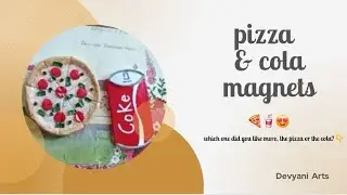 Make cute Pizza and Cola magnets at home 🍕🥤 | NEW |  YTVIDEO  | ART&CRAFT | ytshorts | art videos 