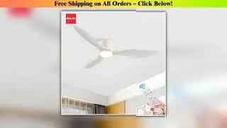 IRALAN Ceiling Fan With Light 6-speed choice Reversible DC motor 3CCT with remote control Whisper