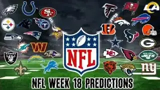 NFL Week 18 Predictions 