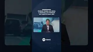 &Ocirc;nibus tomba em Jaboticabal (SP) e deixa ao menos 2 mortos e 30 feridos | #SBTBrasil