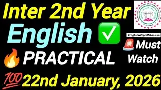 🚨 Inter 2nd Year English Practical Exam 2026 💯 Full Information 🗓️ | Dates, Rules & Procedure 📝