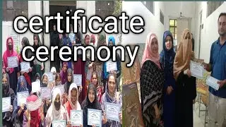 govt apparel manufacturing training institute township (TEVTA) Lahore certificate ceremony
