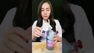 ASMR Water Sounds No Talking, ASMR Drink colorful drinks | Drinking Sound Asmr , ASMR 신기한물먹방 #short