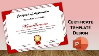 Sample Certificate Template Design in PowerPoint [Certificate of Appreciation]